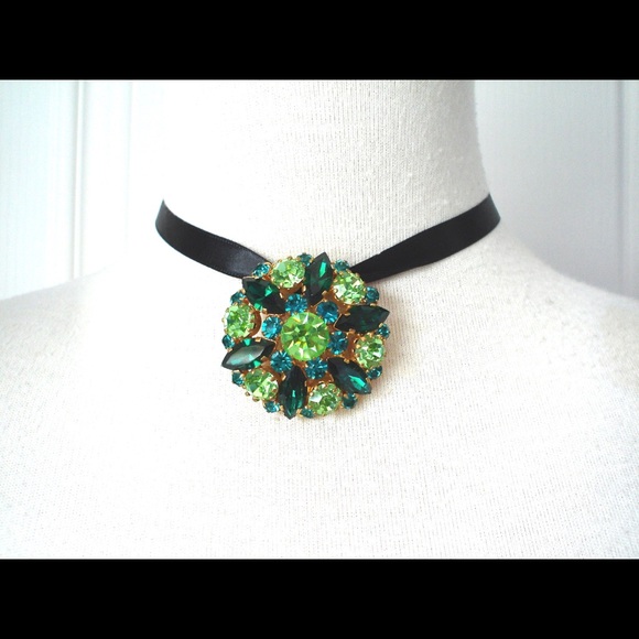 Vintage GREEN+Purple Surplice Bust Dance Dress XS - Picture 7 of 11